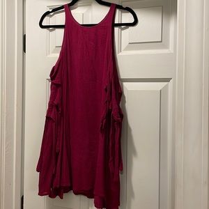 Free people day dress with twist tie sleeves